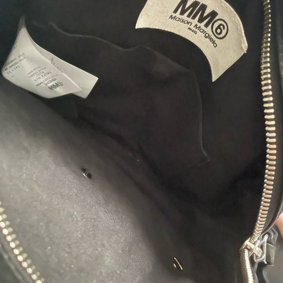 ♠️sold 🎀 MM6 MAISON MARGIELA BOW CROSSBODY black leather shoulder BAG - Picture 7 of 8